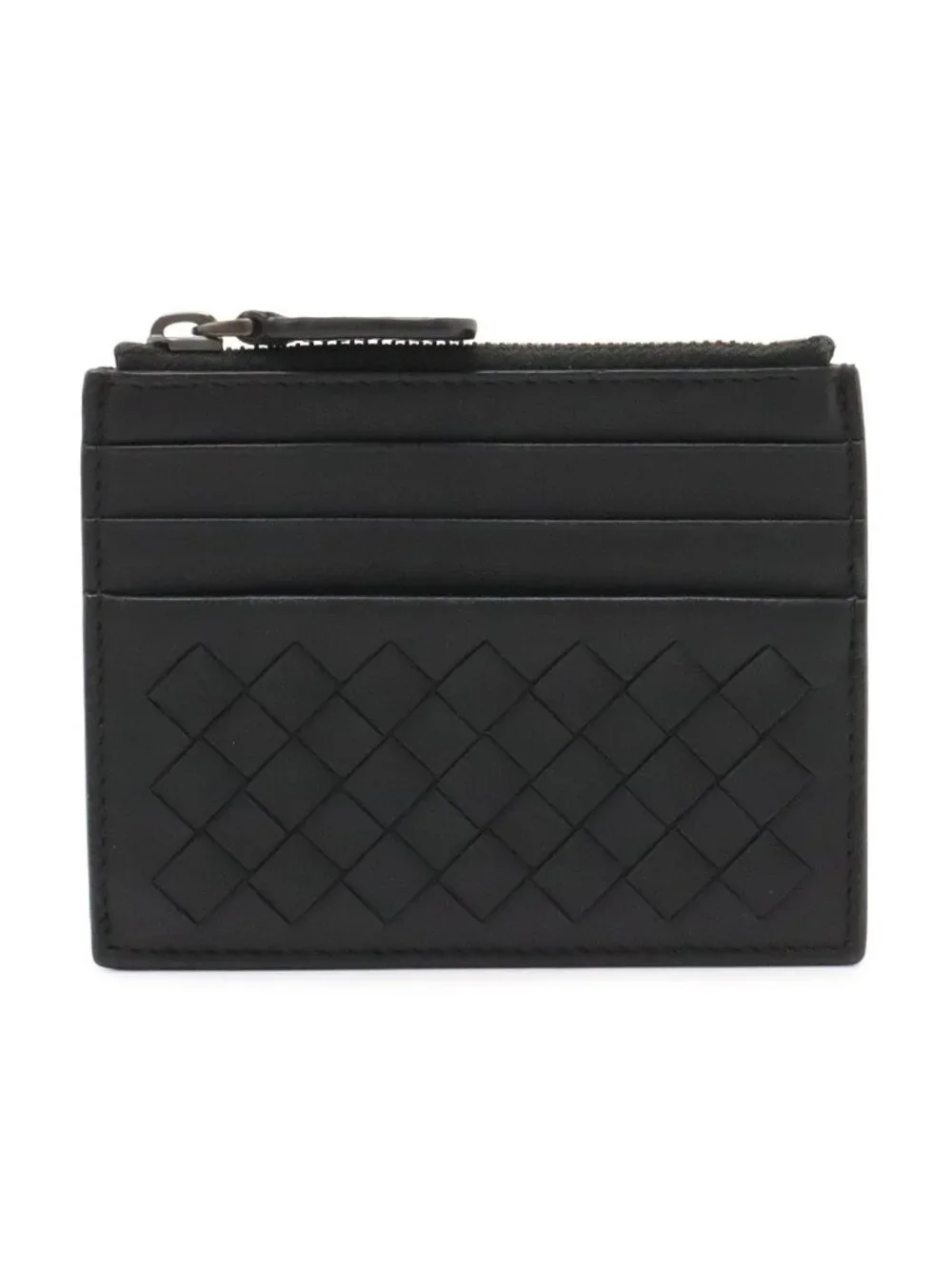 Bottega Veneta Intrecciato Coin Purse Card Case Leather Black